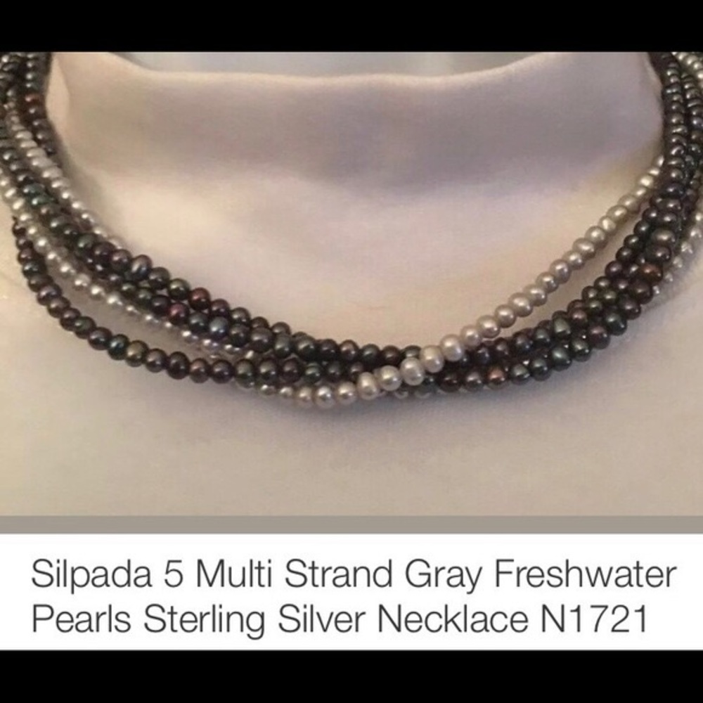 Silpada gray pearl necklace